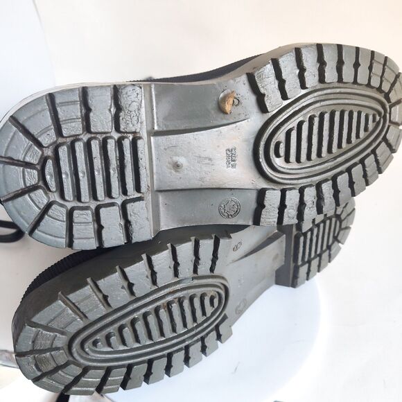 Vintage LL Bean Rain Boots Size 9 Insulated Black Rubber Womens Made In Canada - Picture 13 of 14